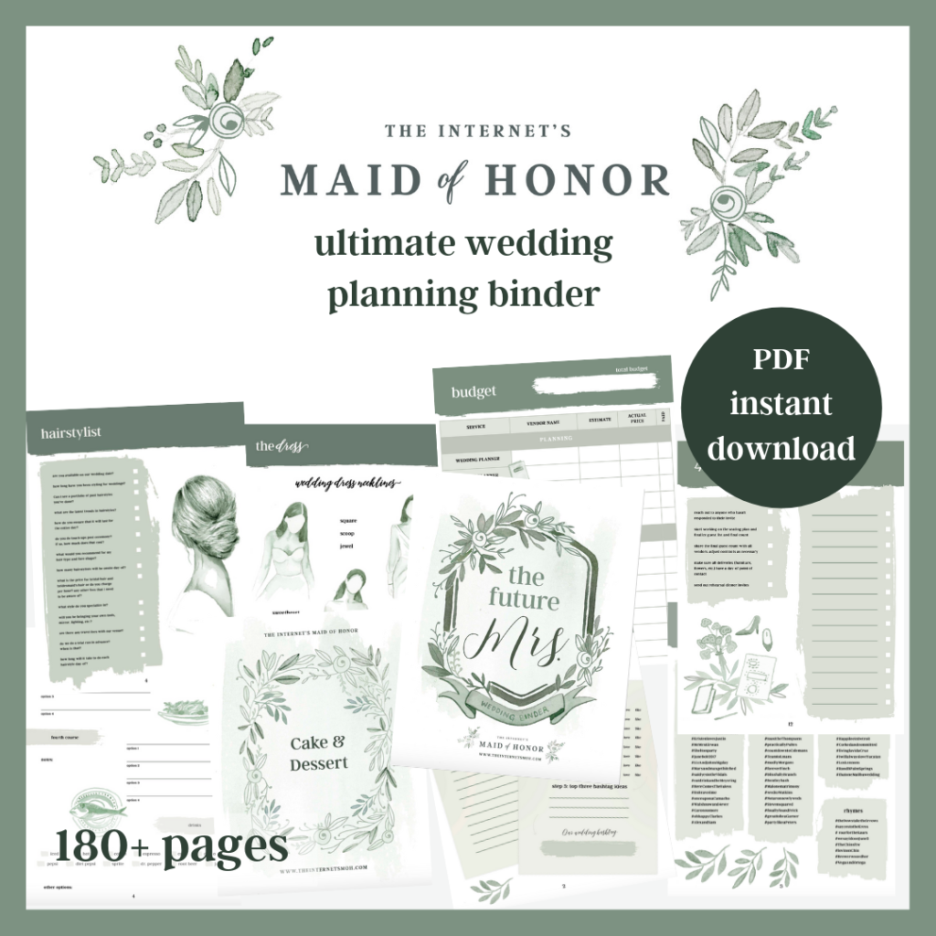 The Internet S Maid Of Honor S Ultimate Wedding Planning Binder The Internet S Maid Of Honor