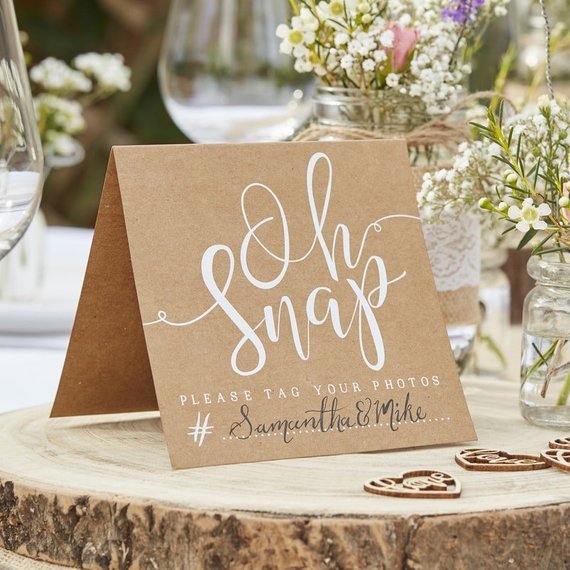 25 Wedding Hashtag Signs Under $25 | The Internet's MOH